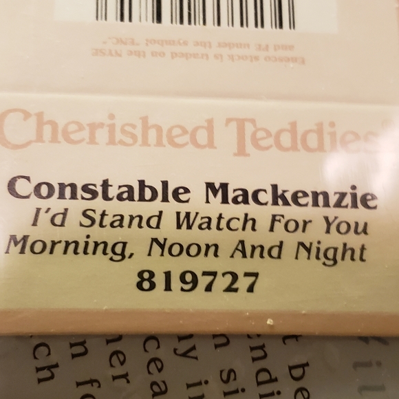 Vtg 00 Cherished Teddies Constable Police  Ranger MacKenzie Rare! - Picture 10 of 10